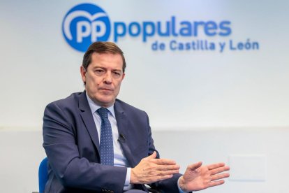 El candidato del PP a la presidencia de la Junta, Alfonso Fernández Mañueco