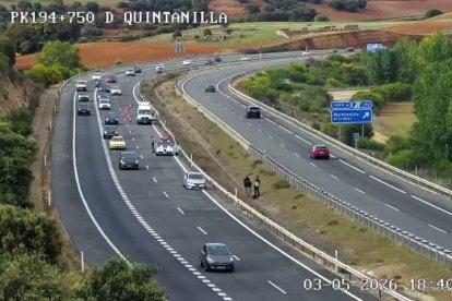 Retenciones en la A-1 en Burgos en el puente de mayo