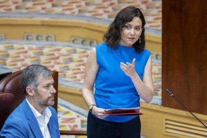 Intervención de Isabel Díaz Ayuso en la Asamblea de Madrid.