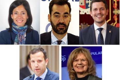 Patricia Rodríguez (Ávila), David Fernández (León), Víctor Torres (Palencia), Javier Jiménez (Soria) y Elvira Velasco (Zamora).