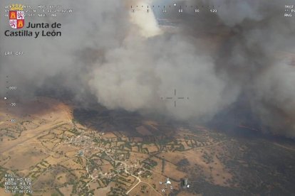 Incendio en Brieva (Segovia).