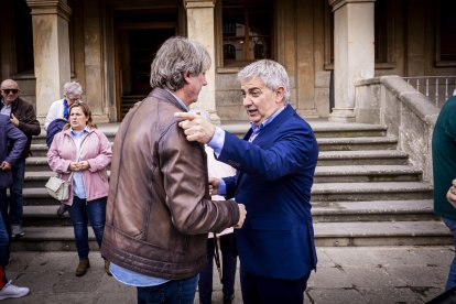 Carlos Martínez y Javier Antón, el 27 de abril tras la investidura de Antón como alcalde Soria.