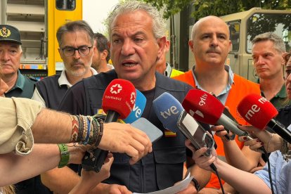 El delegado del Gobierno, Nicanor Sen, comparece ante los medios por el incendio de Ávila