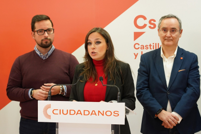 La presidenta de Ciudadanos en Castilla y León, Gemma Villarroel, presenta la nueva ejecutiva autonómica.- ICAL
