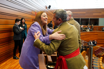 La delegada del Gobierno, Virginia Barcones, en el acto institucional del XL Aniversario del Estatuto de Autonomía de Castilla y León. -ICAL