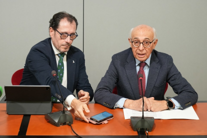 Ismael Pérez, delegado Territorial de la ONCE en Castilla y León, y Juan Pérez, presidente de Cermi en la Comunidad. J.M. LOSTAU