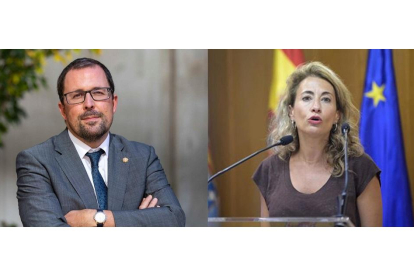 El presidente de Renfe, Raül Blanco, y la ministra de Transportes, Raquel Sánchez. E.M.