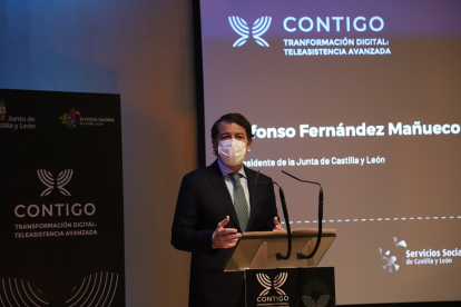 El presidente de la Junta inaugura la jornada 'Contigo, Foro de Transformación Digital de Castilla y León'. -ICAL