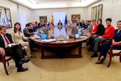Consejo de Ministros de la XV legislatura celebrado este miércoles en el Palacio de La Moncloa. ICAL