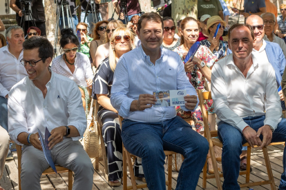 El presidente autonómico del PP, Alfonso Fernández Mañueco, participa en un acto electoral en Soria.- ICAL