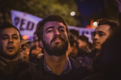 García-Gallardo, durante una de las manifestaciones contra el PSOE.- TWITTER