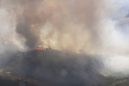 La Junta colabora en la extinción de un incendio en Argozelo (Portugal) con ocho medios aéreos.- ICAL