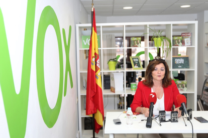 La exvicepresidenta de la gestoro de Vox Palencia, Sonia Lalanda.- ICAL
