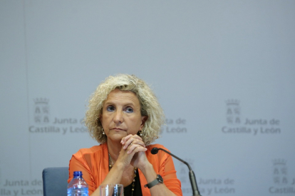 La consejera de Sanidad, Verónica Casado, comparece en la rueda de prensa poSterior al consejo de Gobierno.- ICAL