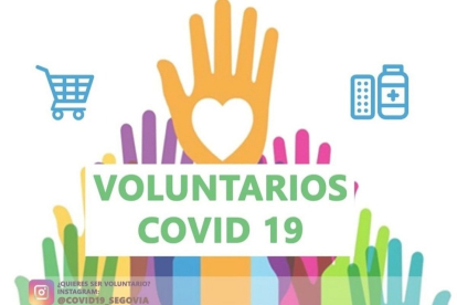 Cartel de Voluntarios COVID-19 Segovia.- VOLUNTARIOS COVID-19