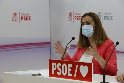 La vicesecretaria general del PSOE de Castilla y León, Virginia Barcones, se reúne con alcaldes y concejales socialistas. - Agencia ICAL