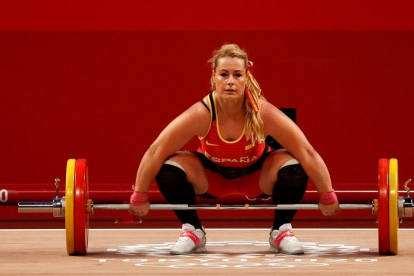 Lydia Valentín se retiró de la categoría de 87 kilos en los Juegos Olímpicos de Tokio. EL MUNDO