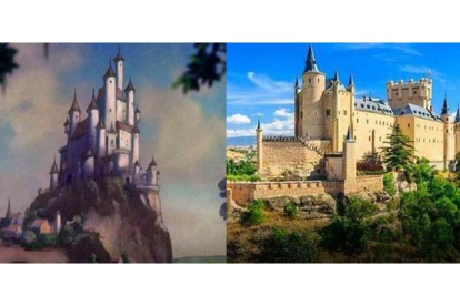 Castillo de 'Blancanieves y los siete enanitos' y el Alcázar Segovia. -DISNEY/E.M.