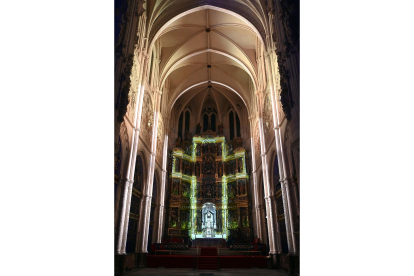 Foto de archivo de la inauguración de 'Stella', proyecto de visitas nocturnas a la Catedral de Burgos. - ICAL