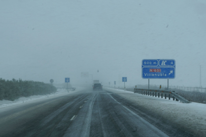 Nieve en las carreteras de la provincia de Valladolid. - ICAL