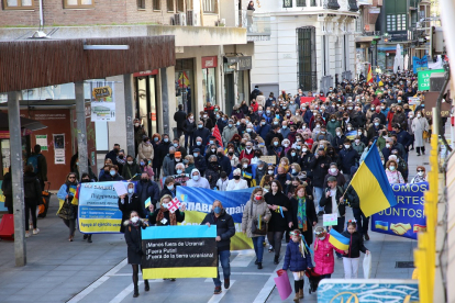 La Asociación de Ucranianos en Zamora y Salamanca ha convocado una manifestación en contra de la guerra.- ICAL