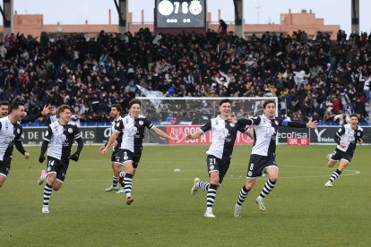 Unionistas de Salamanca avanzó este lunes en la Copa del Rey tras imponerse al Villarreal en la tanda de penaltis. ICAL