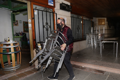 Cierres de establecimientos de hostelería en Palencia el pasado mes de noviembre.- ICAL
