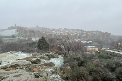 Nieve y lluvia en Ávila. -ICAL
