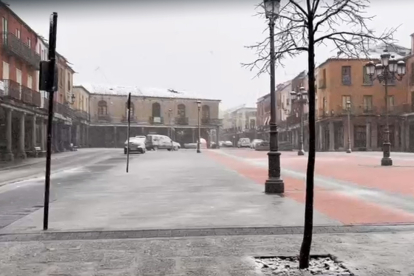 Nieve en Peñaranda de Bracamonte (Salamanca). -ICAL