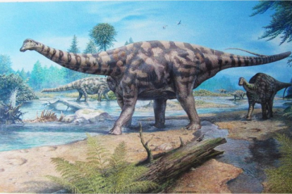 Recreación de Demandasaurus darwini, la especie descrita en 2012 de la que se obtuvieron 600 fósiles. JOHN SIBBICK