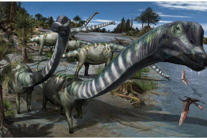 Europatitan eastwoodi es un gigante con un cuello de hasta 15 metros, con 27 metros de longitud y 35 toneladas de peso. CAS