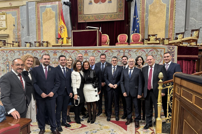 Diputados y senadores de PSOE de Castilla y León en la jura de la Constitución de la princesa Leonor. -E.M.