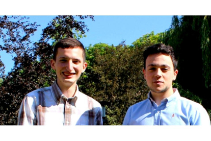 José Luis Garrido Labrador y José Miguel Ramírez Sanz, estudiantes de doctorado de la Universidad de Burgos. E. M.