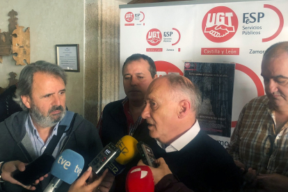 El secretario general de UGT Castilla y León, Faustino Temprano.- ICAL