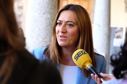La vicesecretaria general del PSOE de Castilla y León, Virginia Barcones, en Béjar (Salamanca).- ICAL