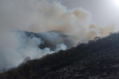 Incendio forestal en Tonín de Arbás. -TWITTER INFOCYL