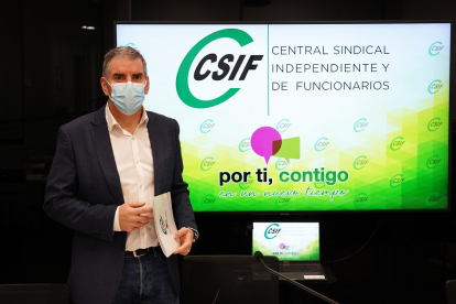 Imagen de archivo del presidente de CSIF Castilla y León, Benjamín Castro. - ICAL