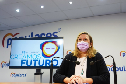 La presidenta del Comité Organizador del Congreso del PP de Castilla y León, Isabel Blanco.- ICAL