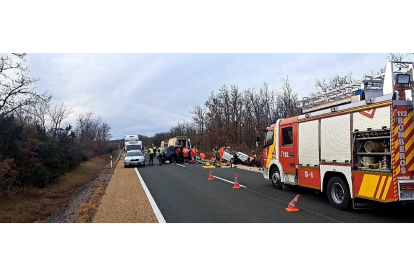 Accidente con dos muertos en las N-234 de Soria.-E. M.