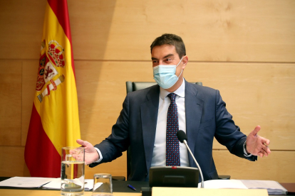 Ángel Ibáñez compareció este lunes para explicar el proyecto de ley de presupuestos en lo referente a su departamento.- ICAL