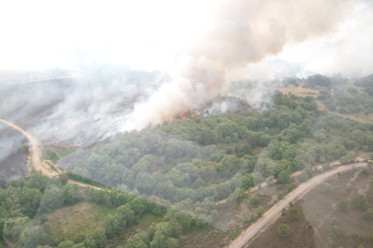 Incendio en Sierra de la Culebra en Zamora.- JCYL