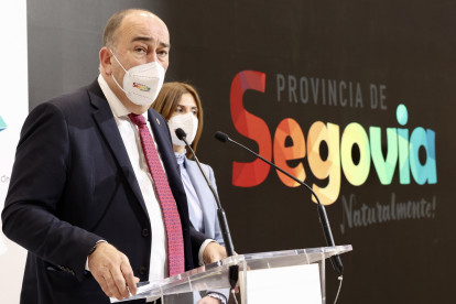 El presidente de la Diputación de Segovia, Miguel Ángel de Vicente, presenta la oferta turística de la provincia. -ICAL