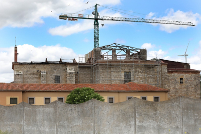 Colapsa la cúpula de la iglesia del monasterio de la Virgen de Alconada en Ampudia, en Palencia. -ICAL