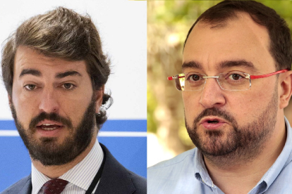 El vicepresidente de la Junta, Juan García-Gallardo, y el presidente de Asturias, Adrián Barbón.- ICAL / E. M.