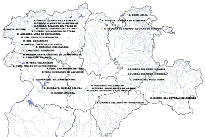 Mapa aptitud zona de baño en Castilla y León . - E.M.