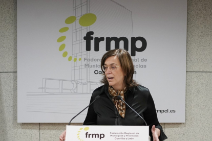 La presidenta de la FRMP, Ángeles Armisén, en la presentación del Plan de Formación Continua 2022. -ICAL