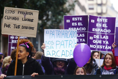 Manifestación del 8-M en 2020 en Valladolid. / ICAL