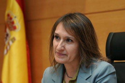 La consejera de Educación de la Junta de Castilla y León, Rocío Lucas, en su comparecencia en las Cortes.- ICAL