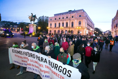 Manifestación en Burgos por las infraestructuras. | Tomás Alonso