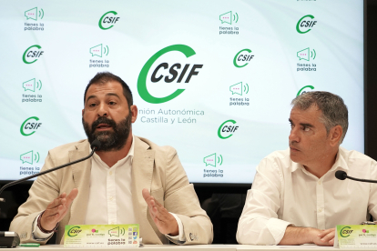 Agustín Argulo, delegado autonómico del sector en medioambiente y el presidente autonómico de CSIF, Benjamín Castro. Ical